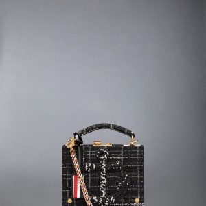 PLAID RIBBON TWEED MICRO ATTACHE CASE