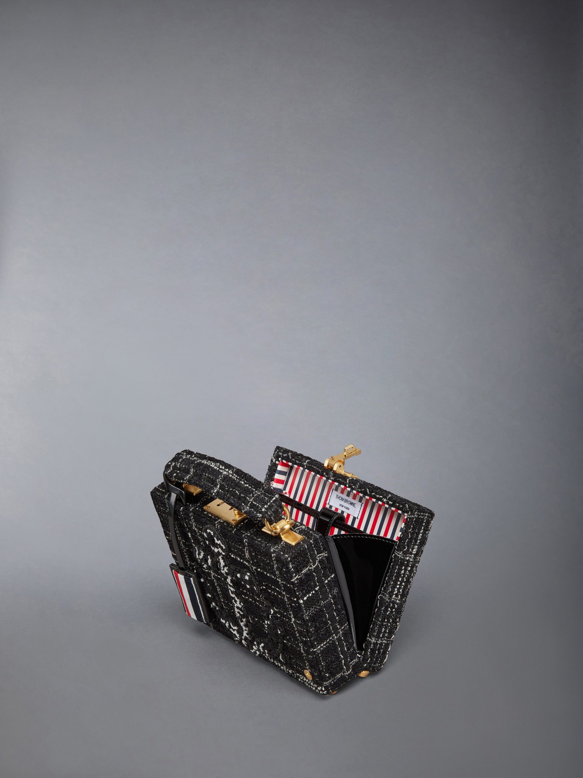 PLAID RIBBON TWEED MICRO ATTACHE CASE - Image 6