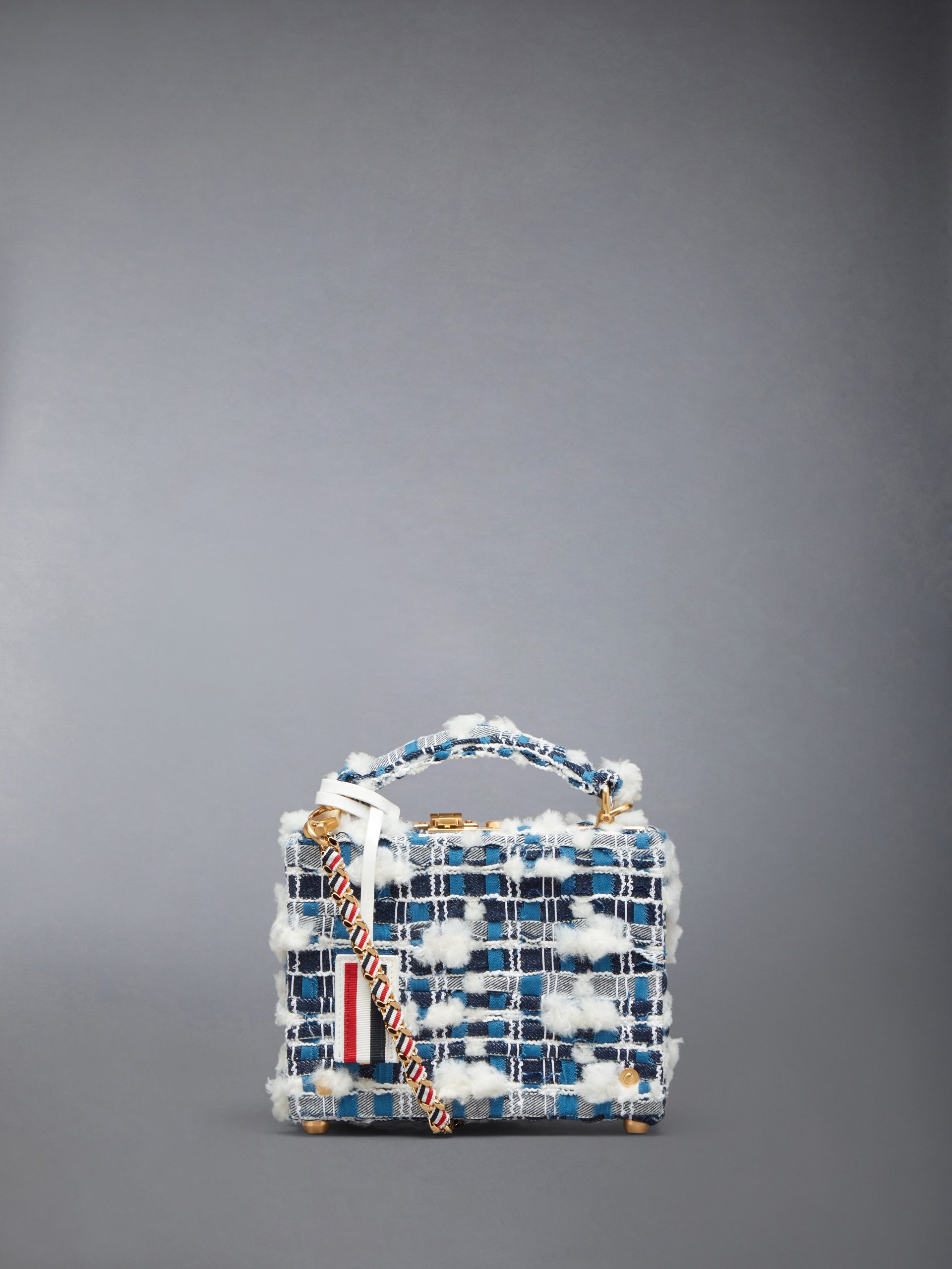DENIM POUF TWEED MICRO ATTACHE CASE