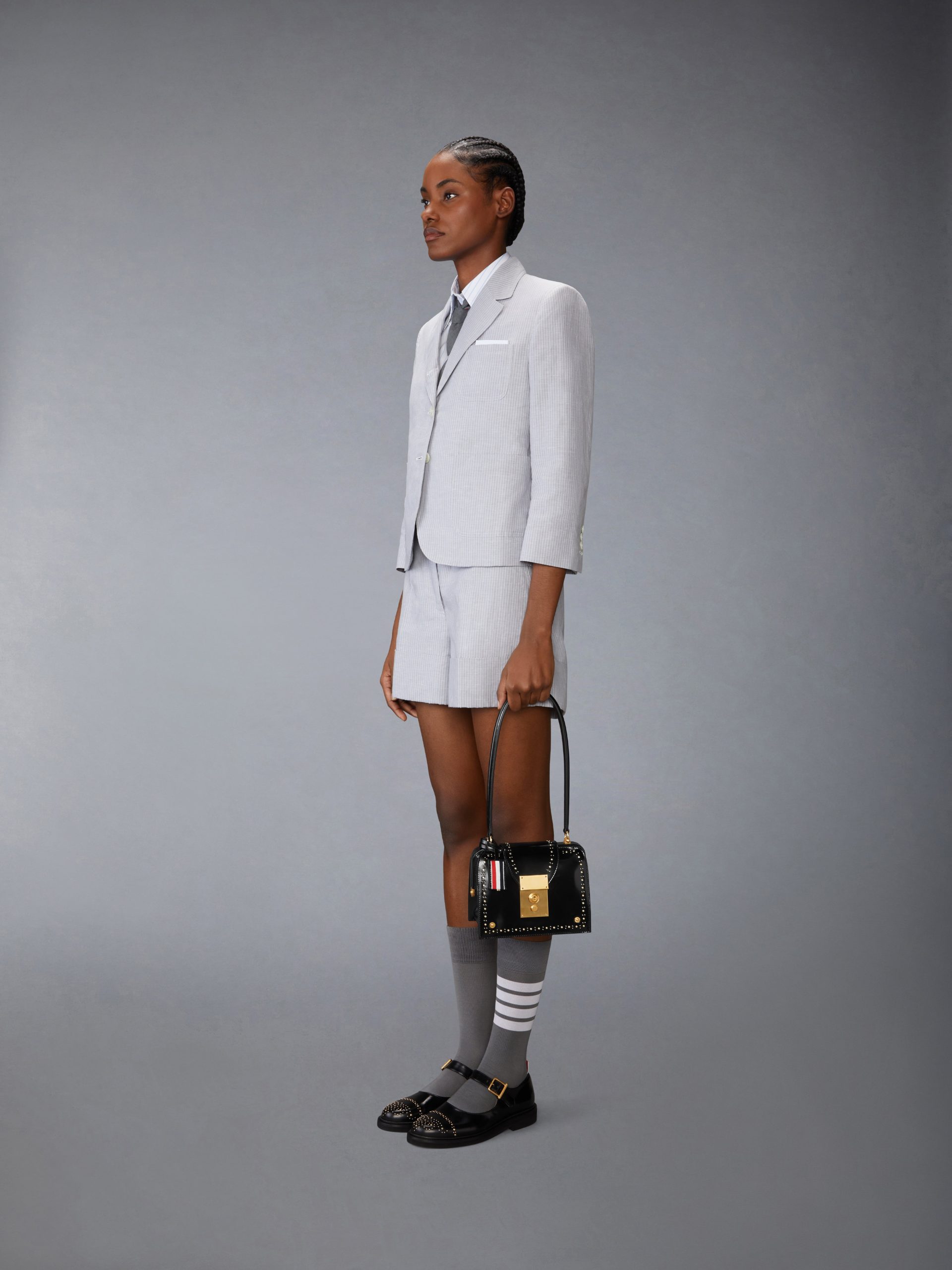 SOFT SPAZZOLATO STUD MRS. THOM TRIANGLE BAG - Image 4