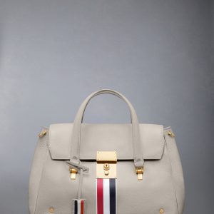 RWB STRIPE BOLTON BAG IN SOFT PEBBLE GRAIN LEATHER