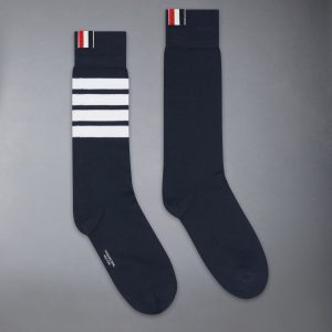 COTTON 4-BAR MID CALF SOCK