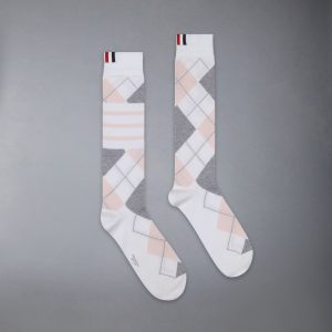 ARGYLE 4-BAR MID CALF SOCKS
