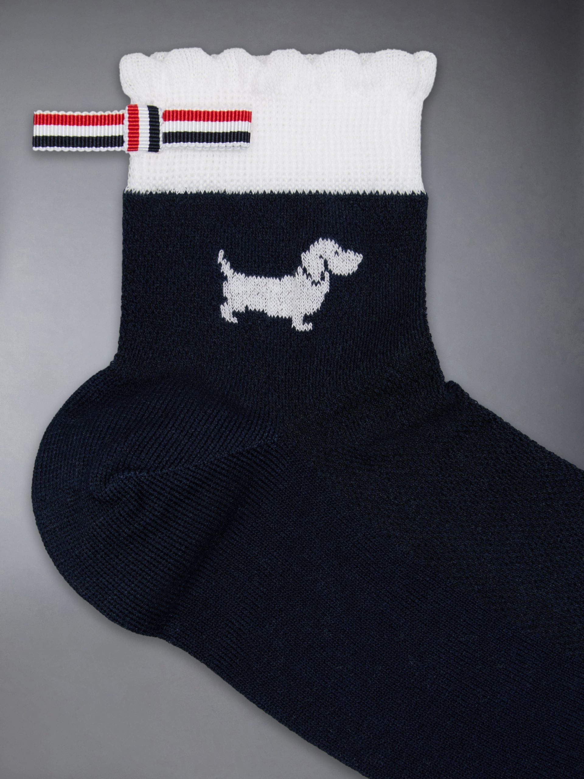 POINTELLE STITCH HECTOR CREW SOCKS - Image 2