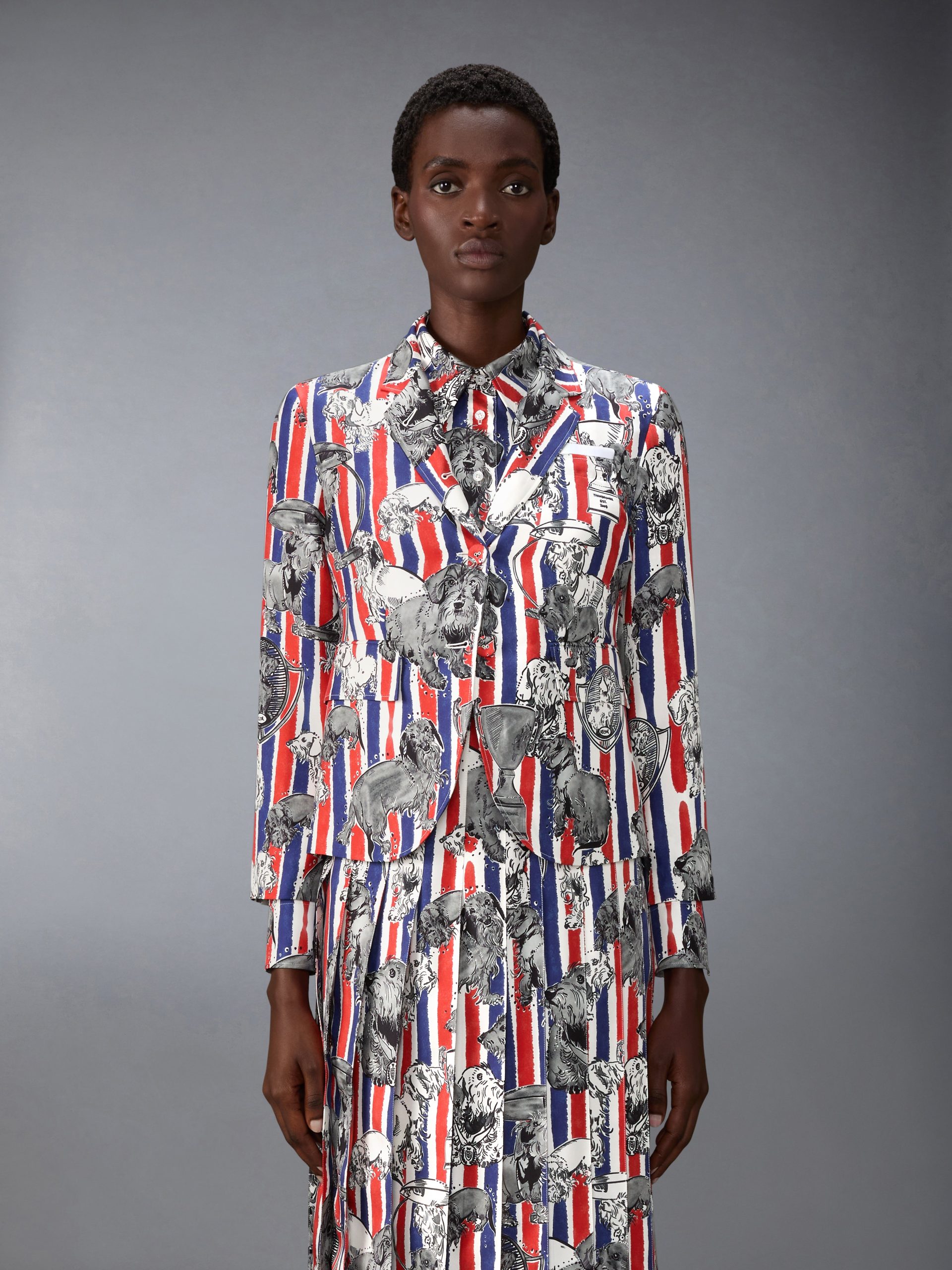 UNCONSTRUCTED SILK TWILL HECTOR TOILE SPORTCOAT