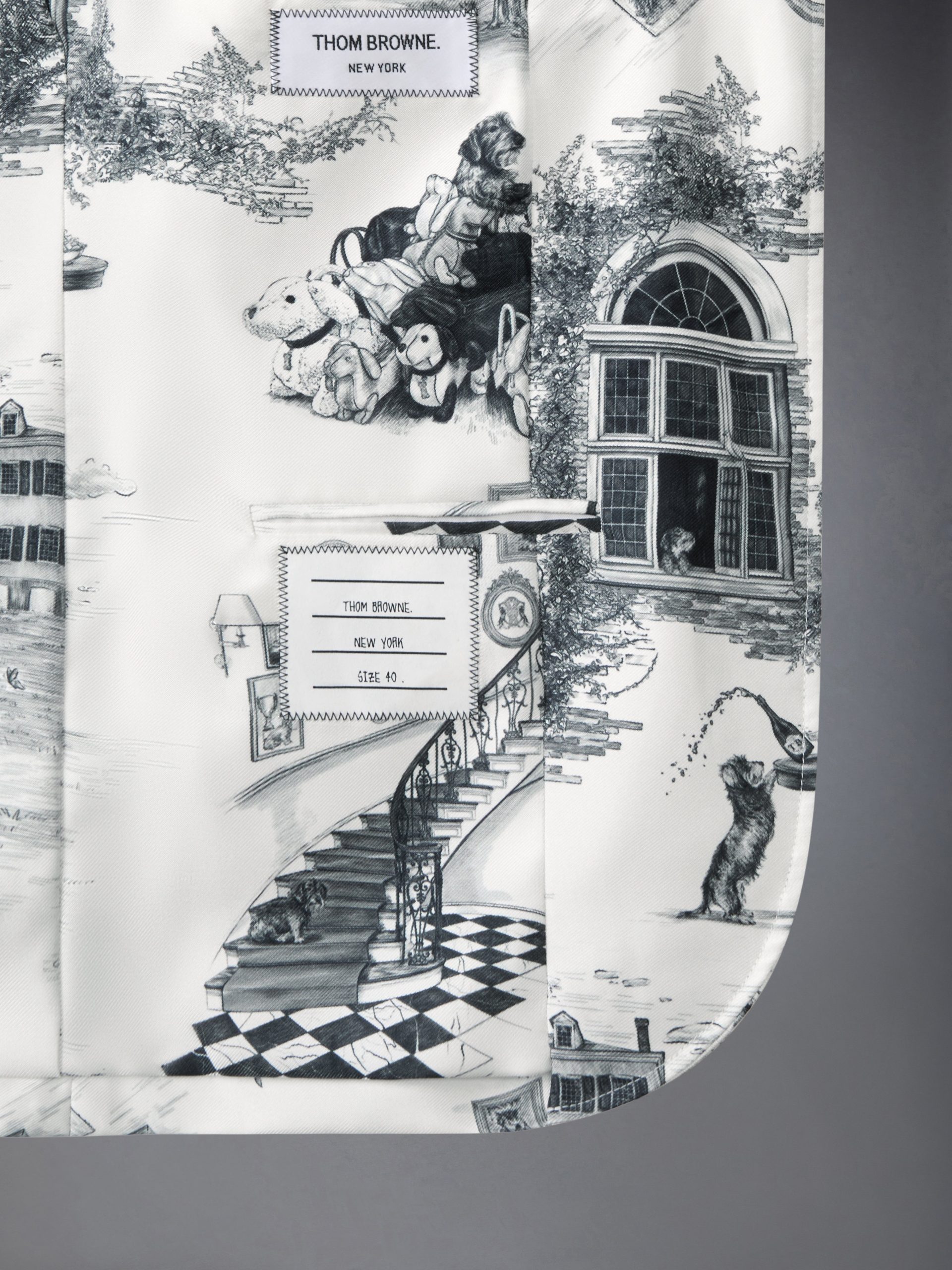 UNCONSTRUCTED SILK TWILL HECTOR TOILE SPORTCOAT - Image 4