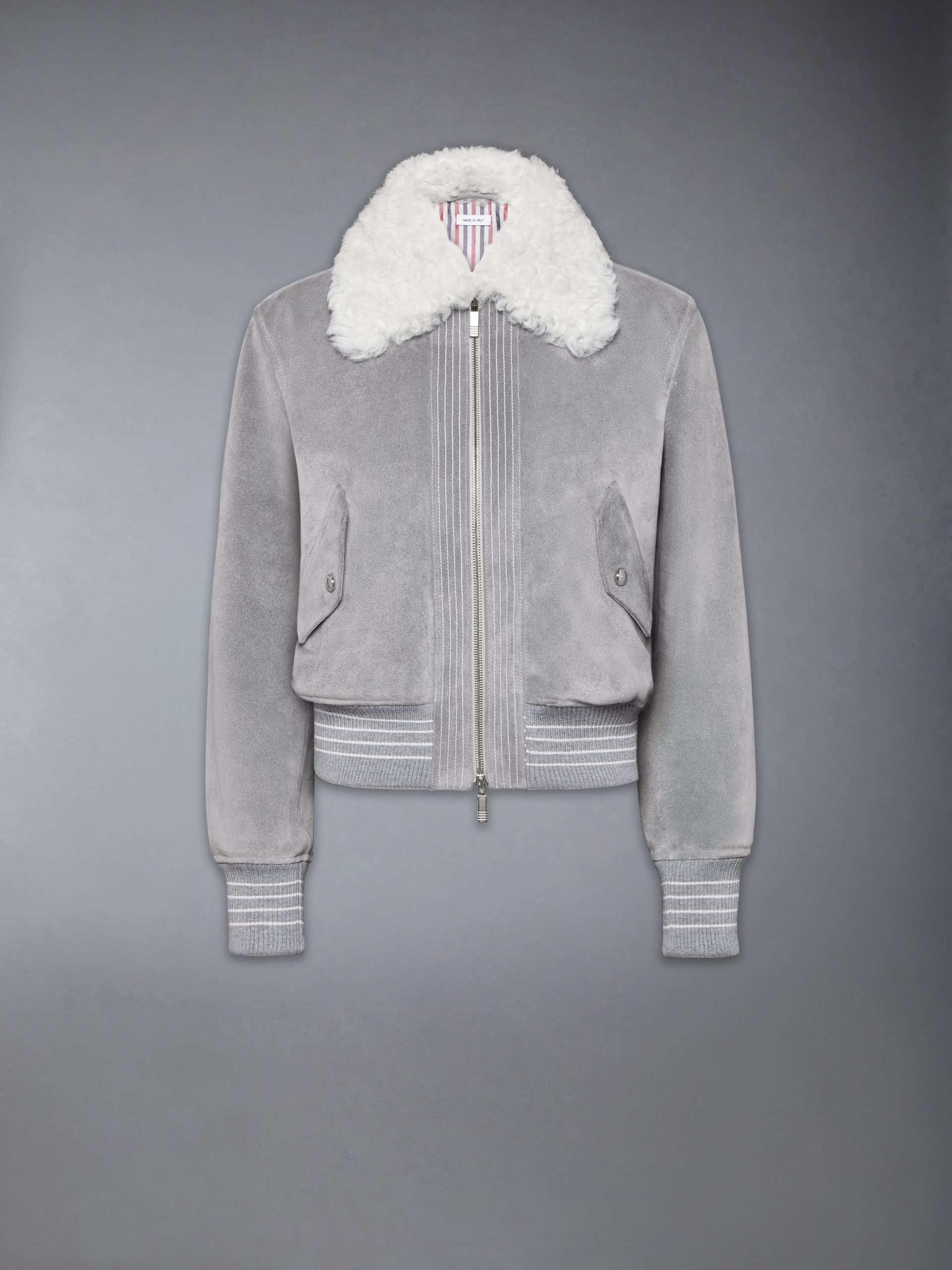 SHEARLING & SUEDE CROPPED FLIGHT JACKET - Image 7