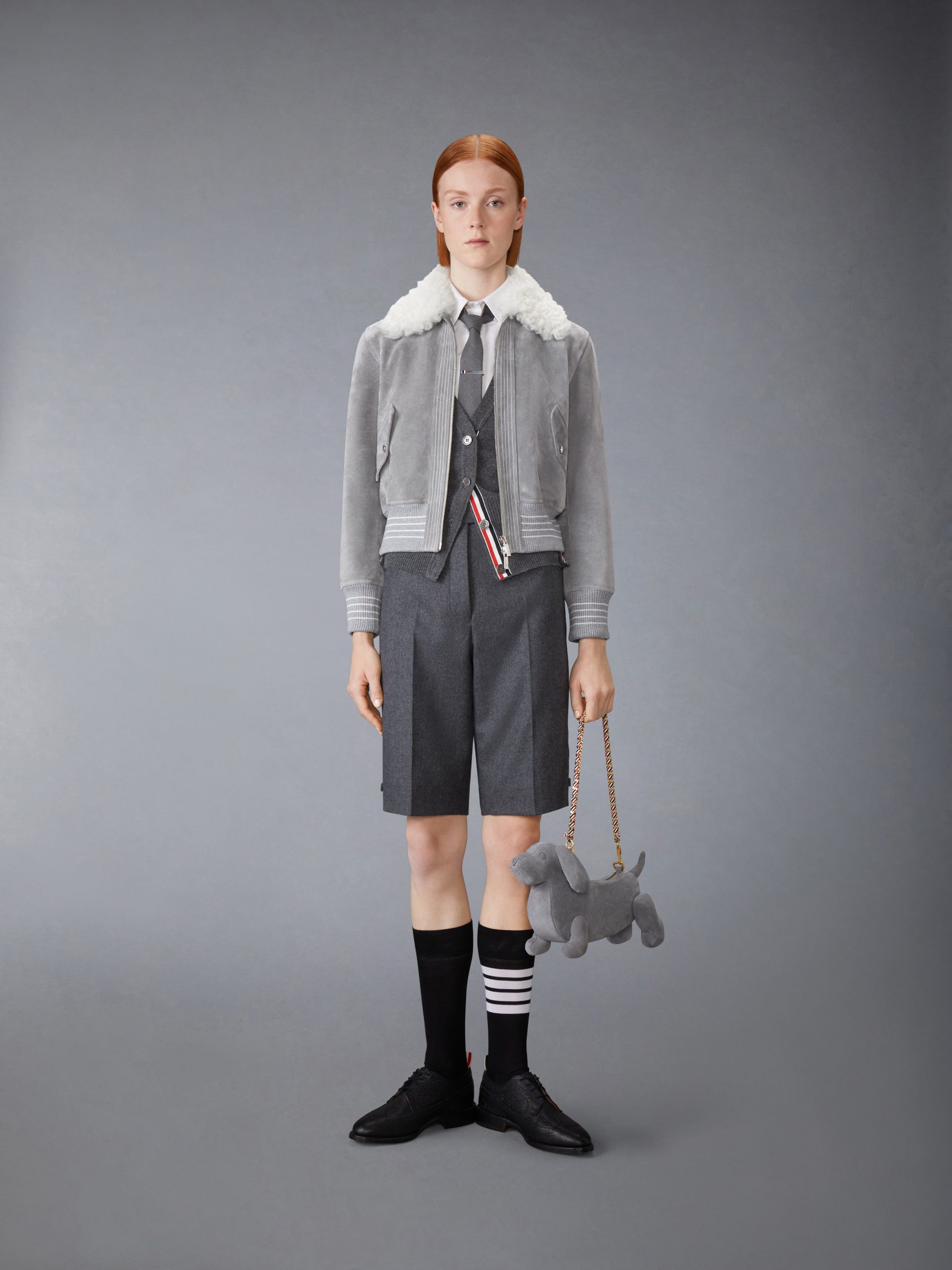 SHEARLING & SUEDE CROPPED FLIGHT JACKET - Image 3