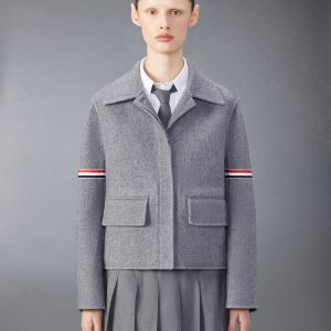 WOOL CASHMERE ARMBAND BELL SLEEVE JACKET