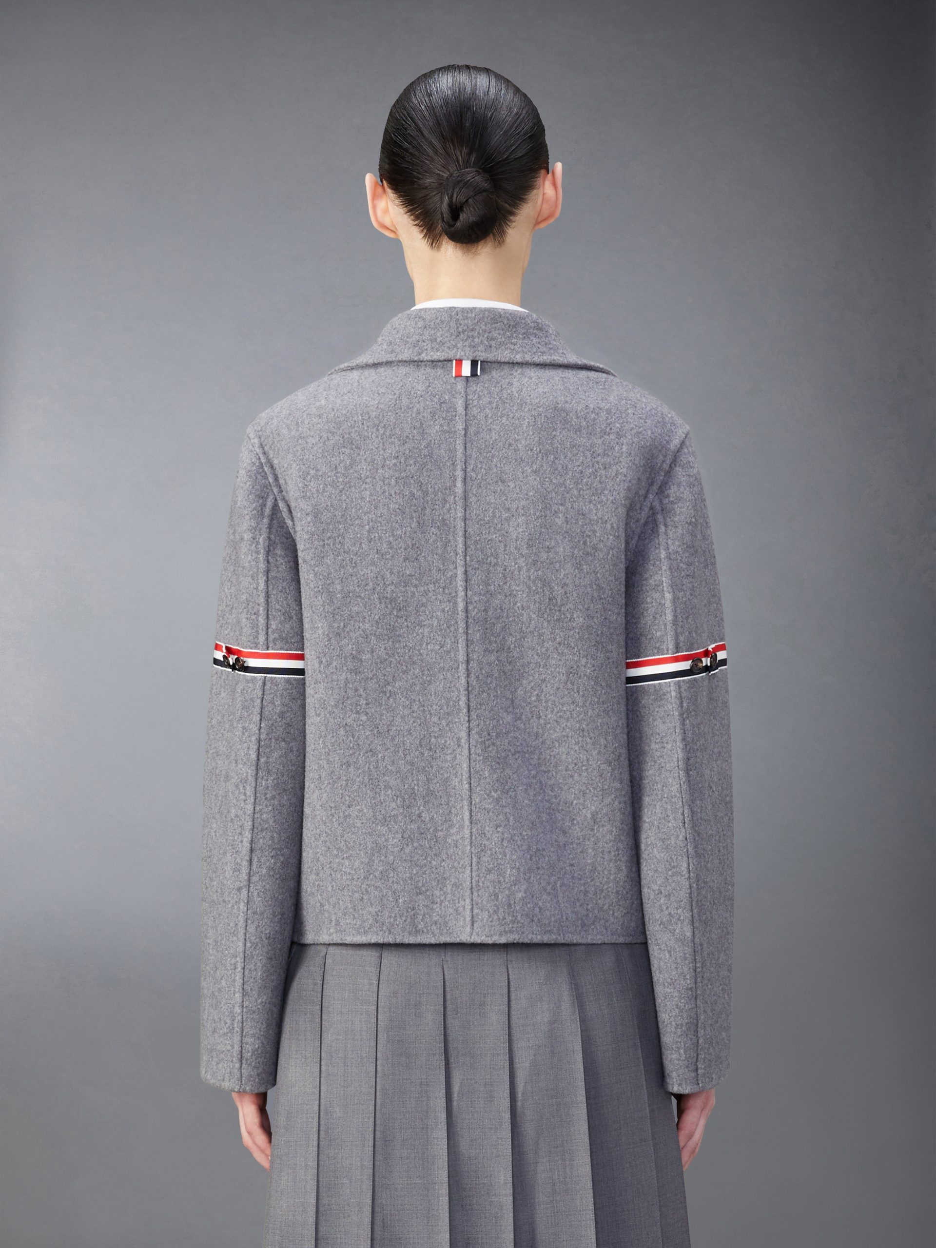WOOL CASHMERE ARMBAND BELL SLEEVE JACKET - Image 2