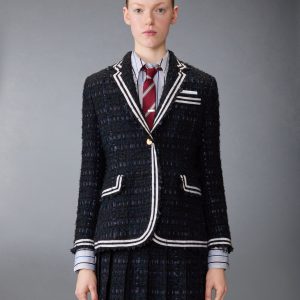 SATIN RIBBON TWEED UNCONSTRUCTED SPORTCOAT
