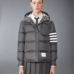 SHINY RIPSTOP LIGHTWEIGHT DOWN FILLED 4-BAR JACKET