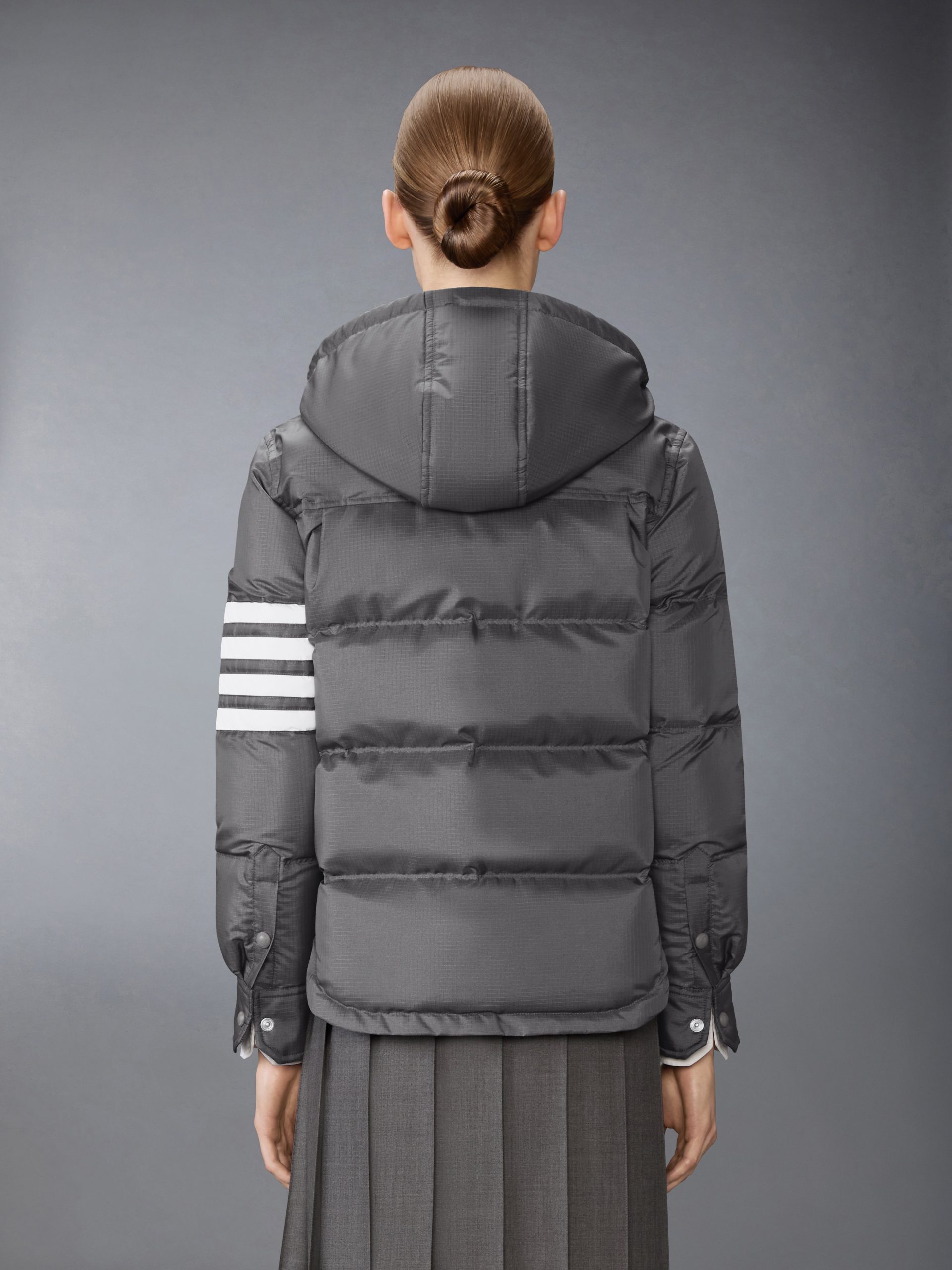 SHINY RIPSTOP LIGHTWEIGHT DOWN FILLED 4-BAR JACKET - Image 3