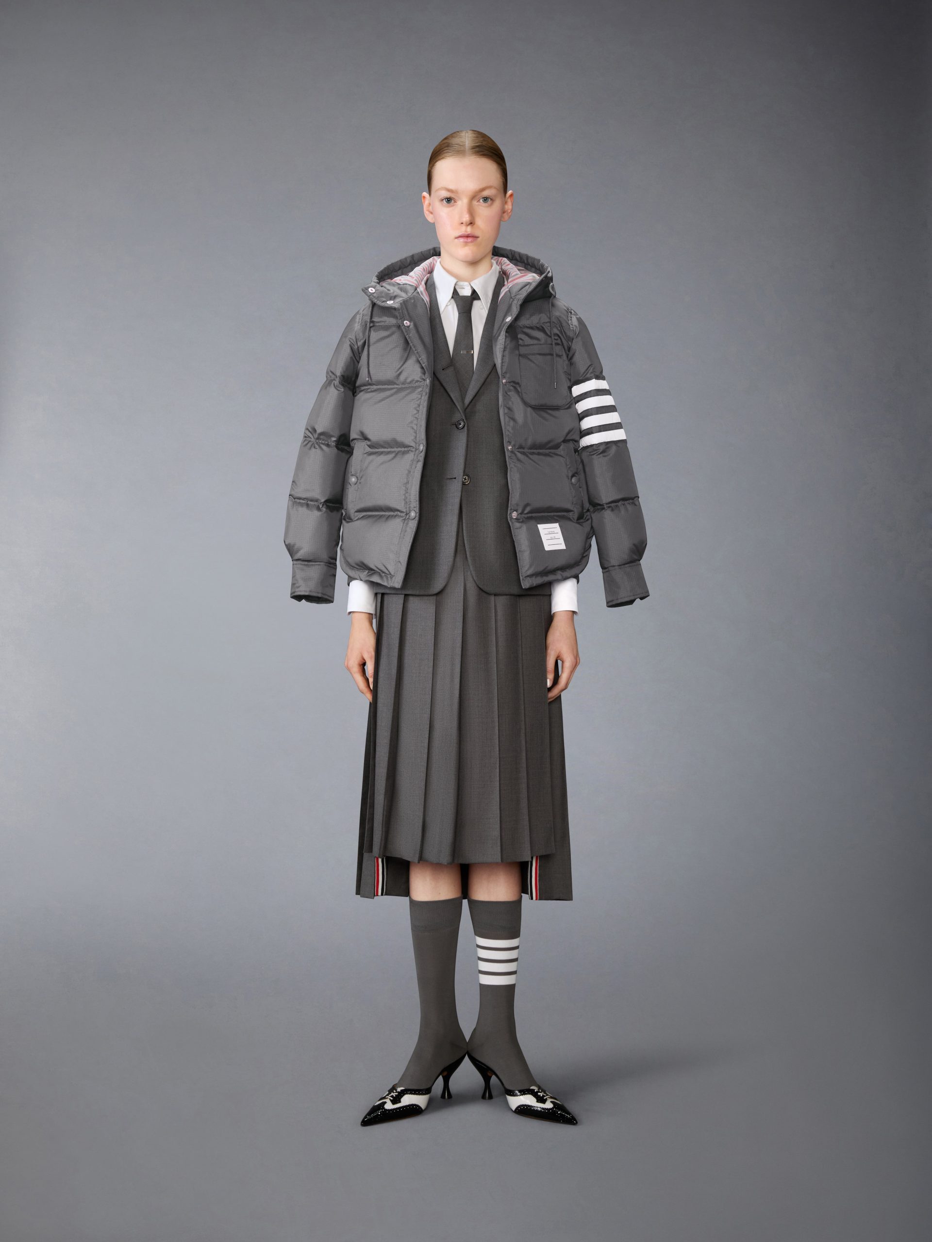 SHINY RIPSTOP LIGHTWEIGHT DOWN FILLED 4-BAR JACKET - Image 4