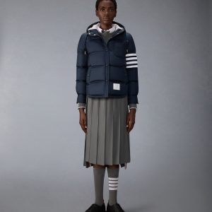 SHINY RIPSTOP LIGHTWEIGHT DOWN FILLED 4-BAR JACKET