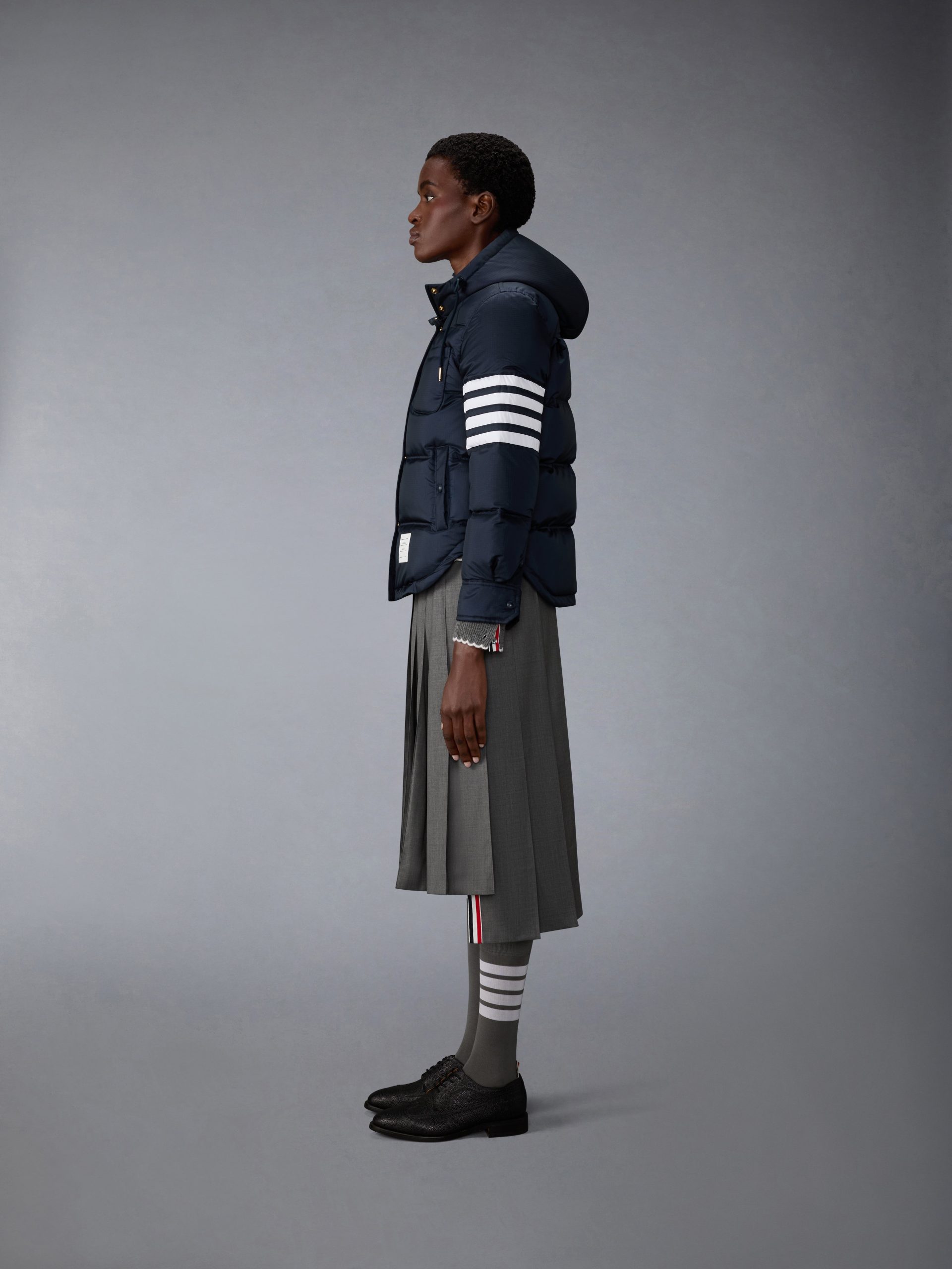 SHINY RIPSTOP LIGHTWEIGHT DOWN FILLED 4-BAR JACKET - Image 2