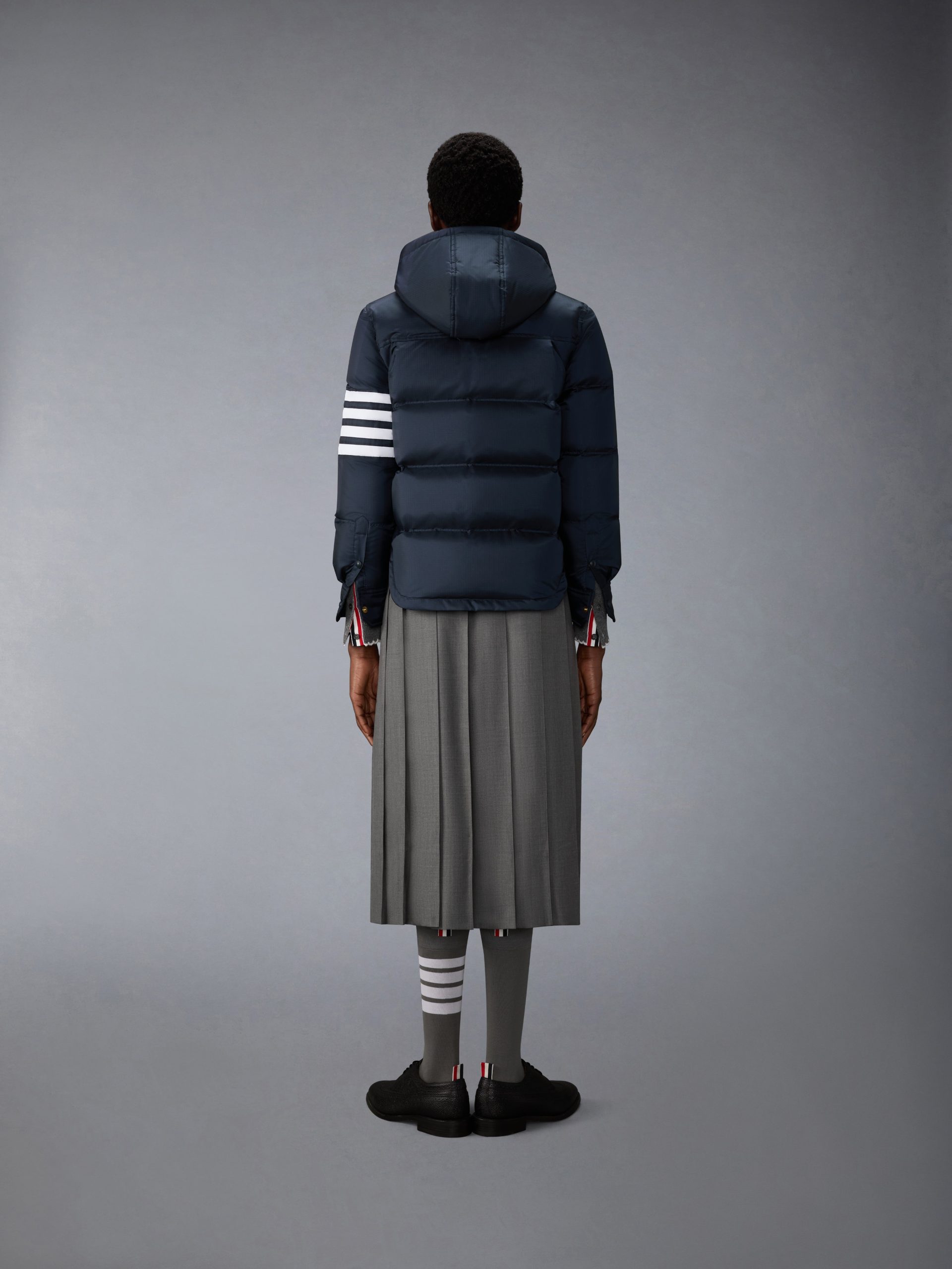 SHINY RIPSTOP LIGHTWEIGHT DOWN FILLED 4-BAR JACKET - Image 3