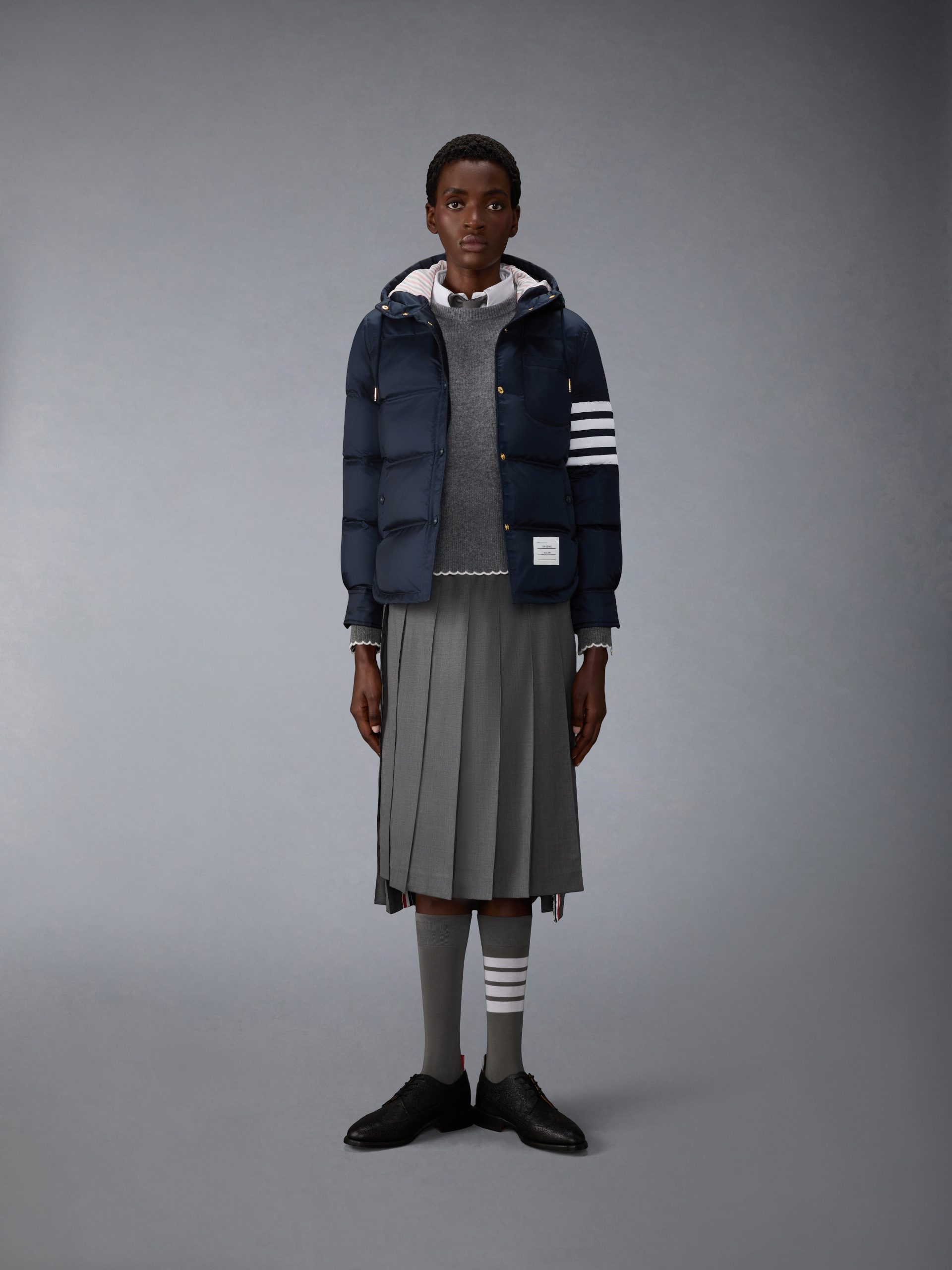 SHINY RIPSTOP LIGHTWEIGHT DOWN FILLED 4-BAR JACKET - Image 4