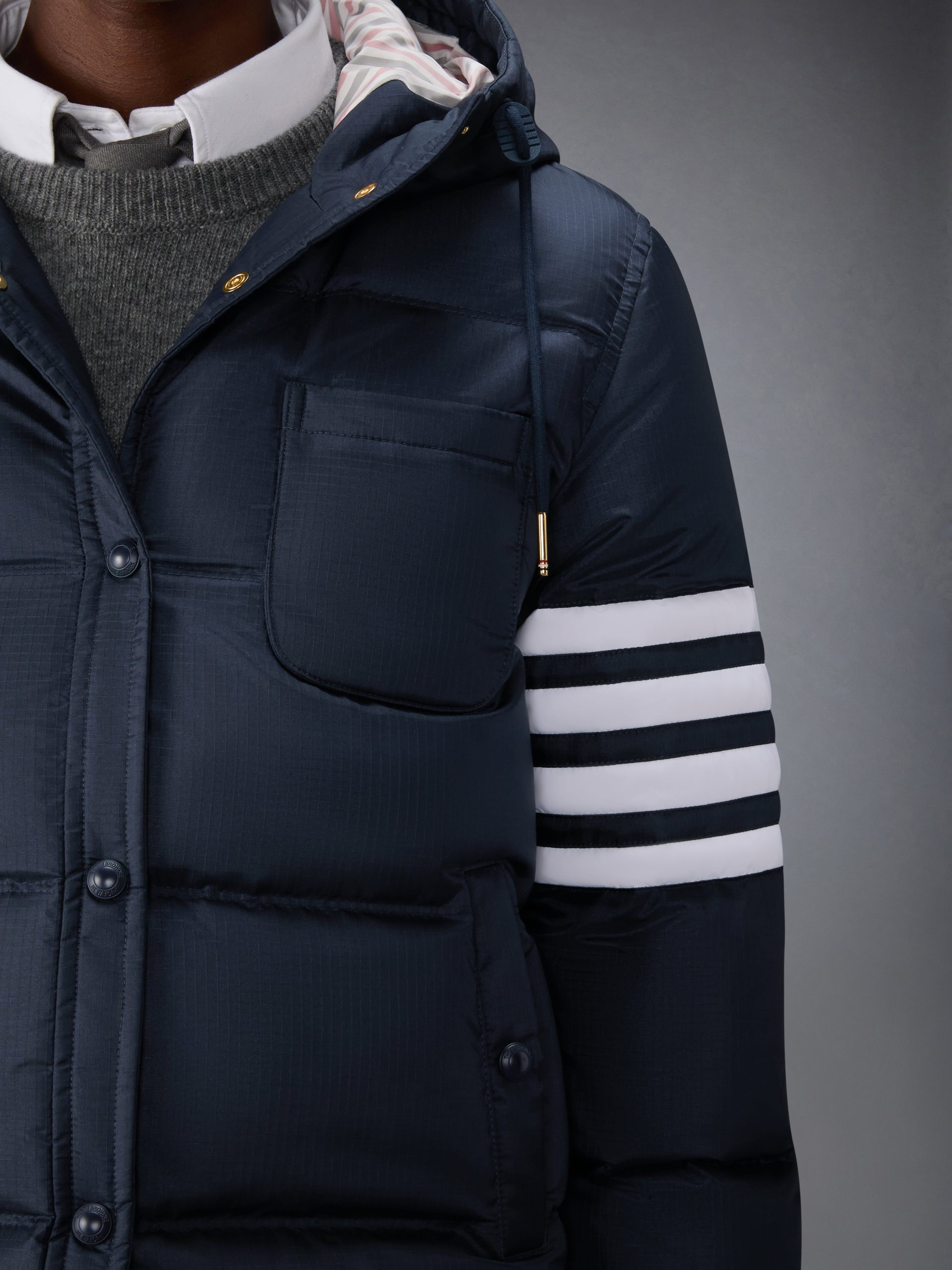 SHINY RIPSTOP LIGHTWEIGHT DOWN FILLED 4-BAR JACKET - Image 6