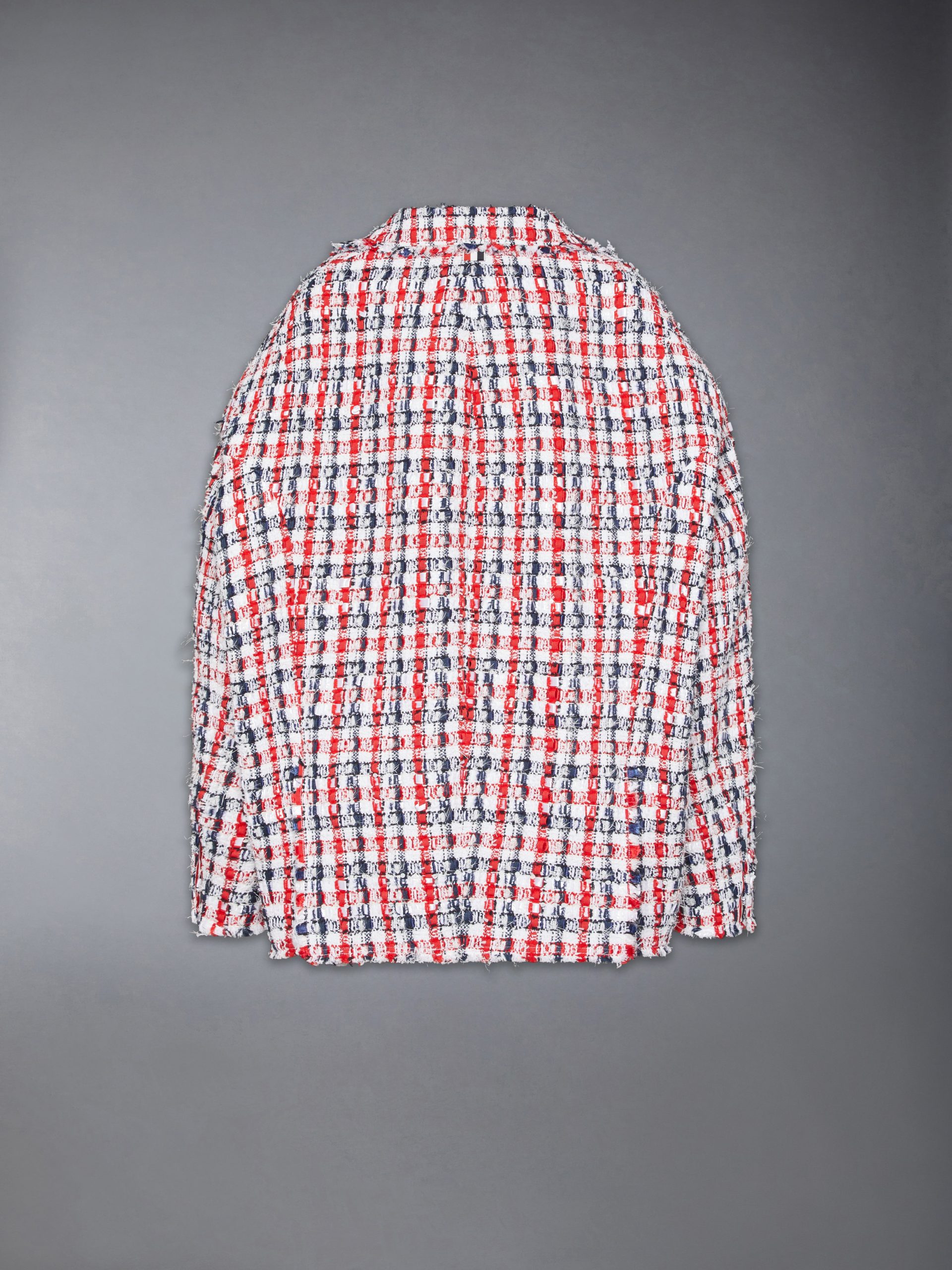 GINGHAM SATIN RIBBON TWEED COCOON SPORTCOAT - Image 8