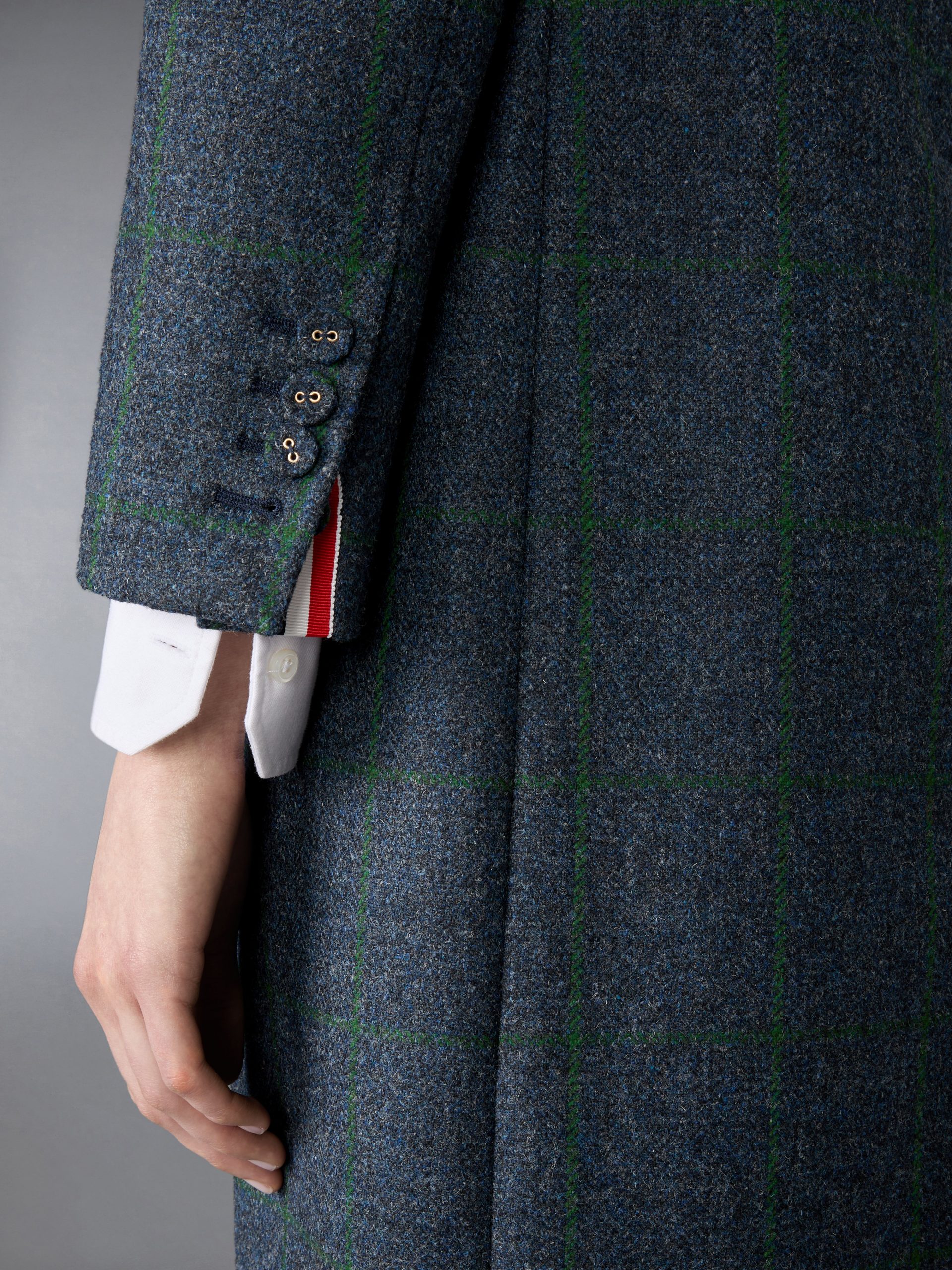 WINDOWPANE HUNTING TWEED TROMPE L'OEIL JACKET WITH SWAROVSKI CRYSTAL - Image 5
