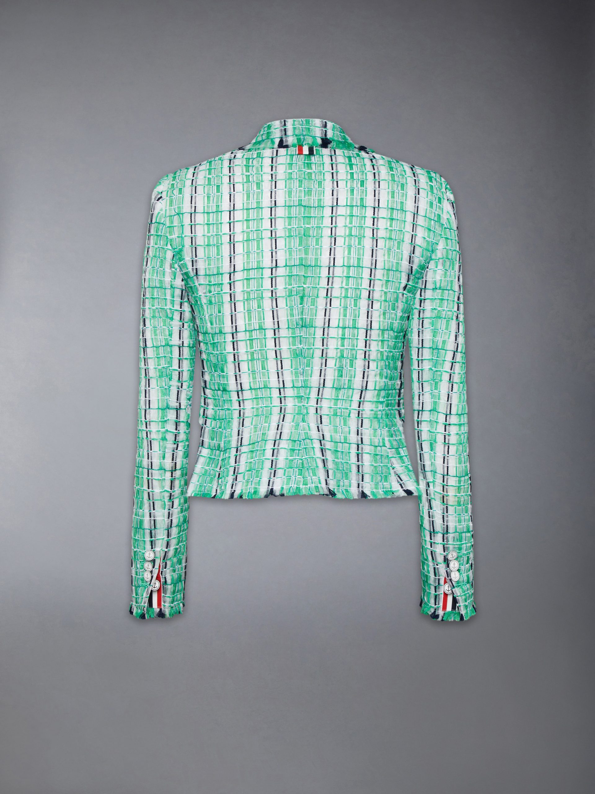 STRIPED SHEER TWEED CROPPED JACKET - Image 8
