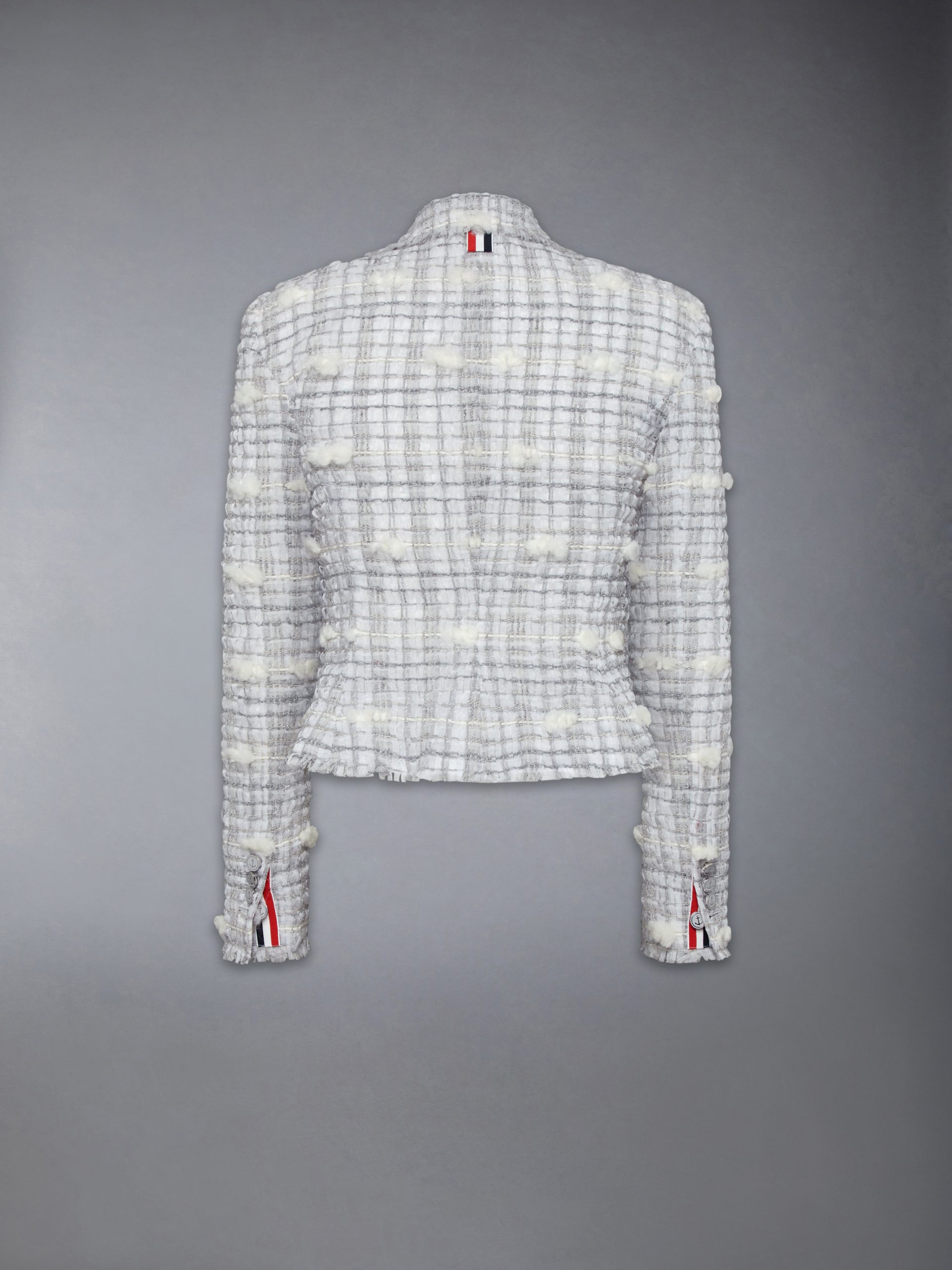 REPP STRIPE POUF TWEED CROPPED JACKET - Image 8