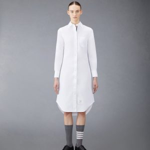 OXFORD GROSGRAIN PLACKET SHIRTDRESS