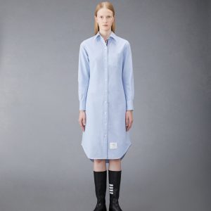 OXFORD GROSGRAIN PLACKET SHIRTDRESS