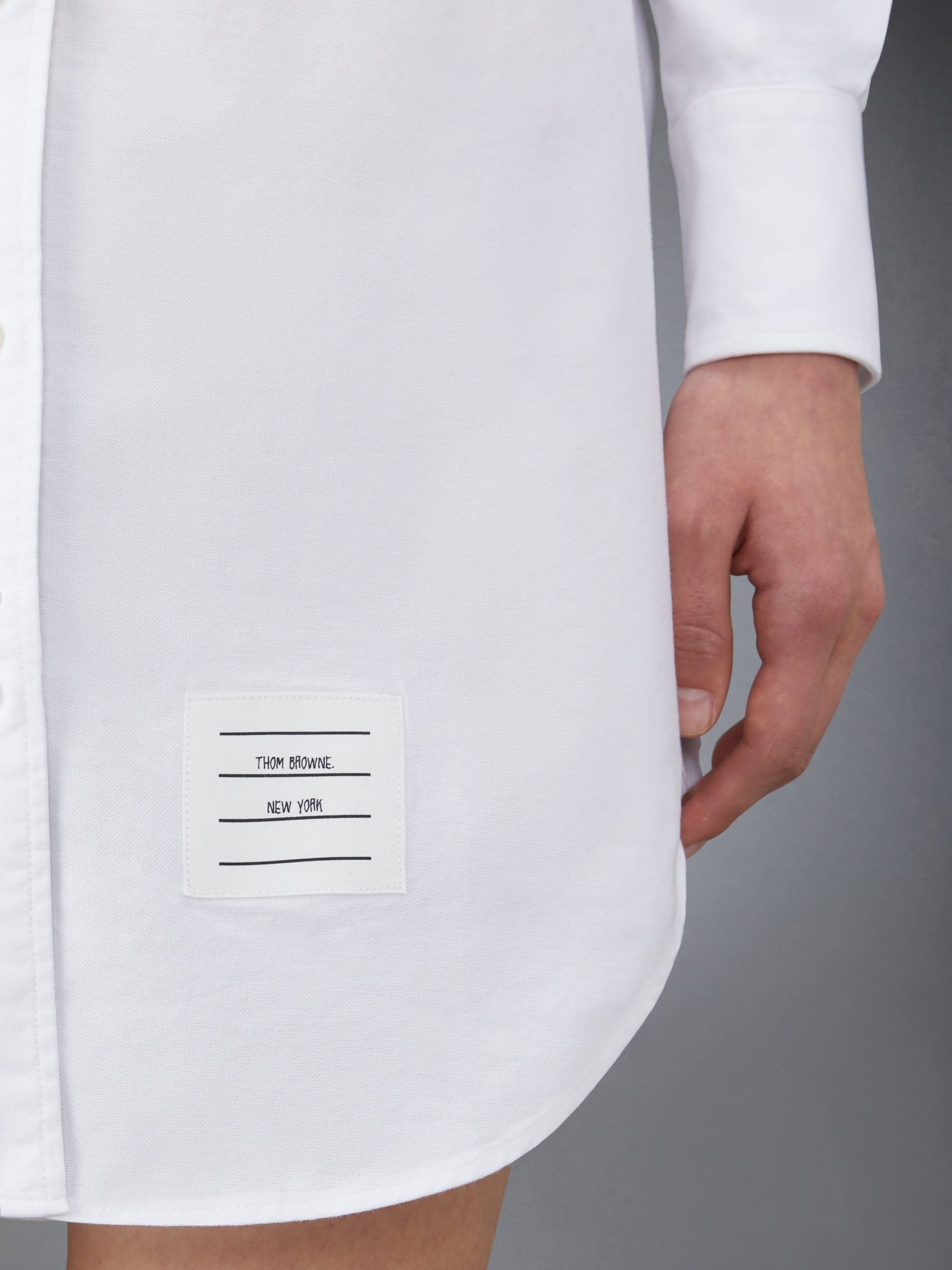 OXFORD GROSGRAIN PLACKET MINI SHIRTDRESS - Image 8