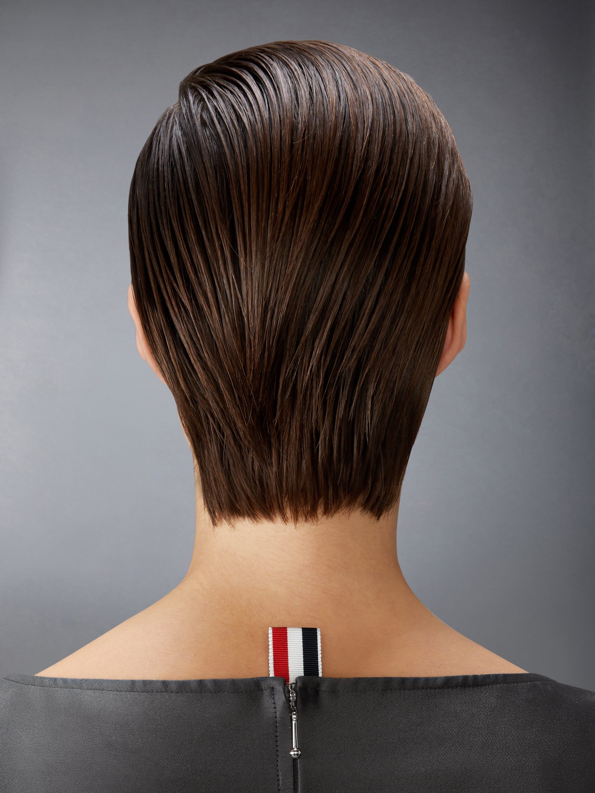 WOOL AND SILK SQUARE NECK COLUMN DRESS - Image 11