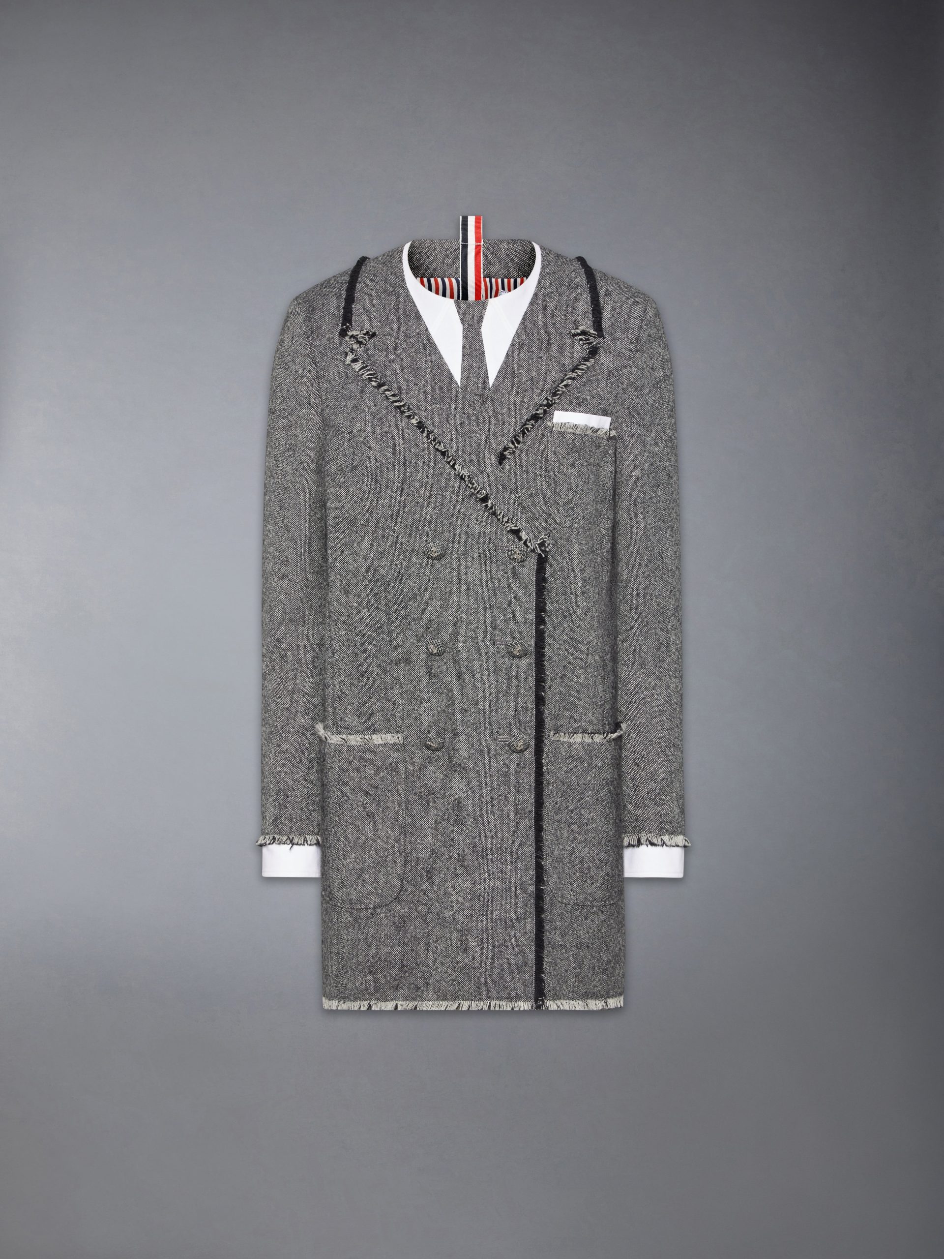SOLID DONEGAL TWEED TROMPE L'OEIL DRESS - Image 5
