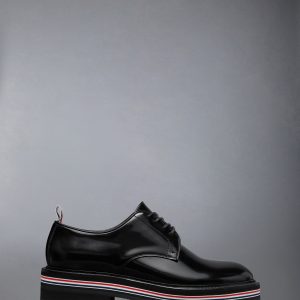 SOFT SPAZZOLATO RUBBER SOLE UNIFORM DERBY