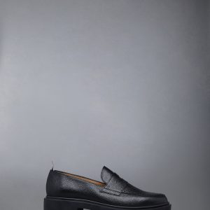 PEBBLE GRAIN RUBBER SOLE PENNY LOAFER