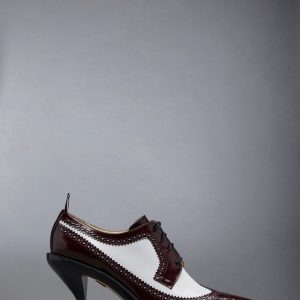 SOFT SPAZZOLATO LONGWING SPECTATOR BROGUE HEEL 75MM