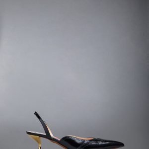 SMOOTH CALF WINGTIP SLINGBACK HEEL 50MM