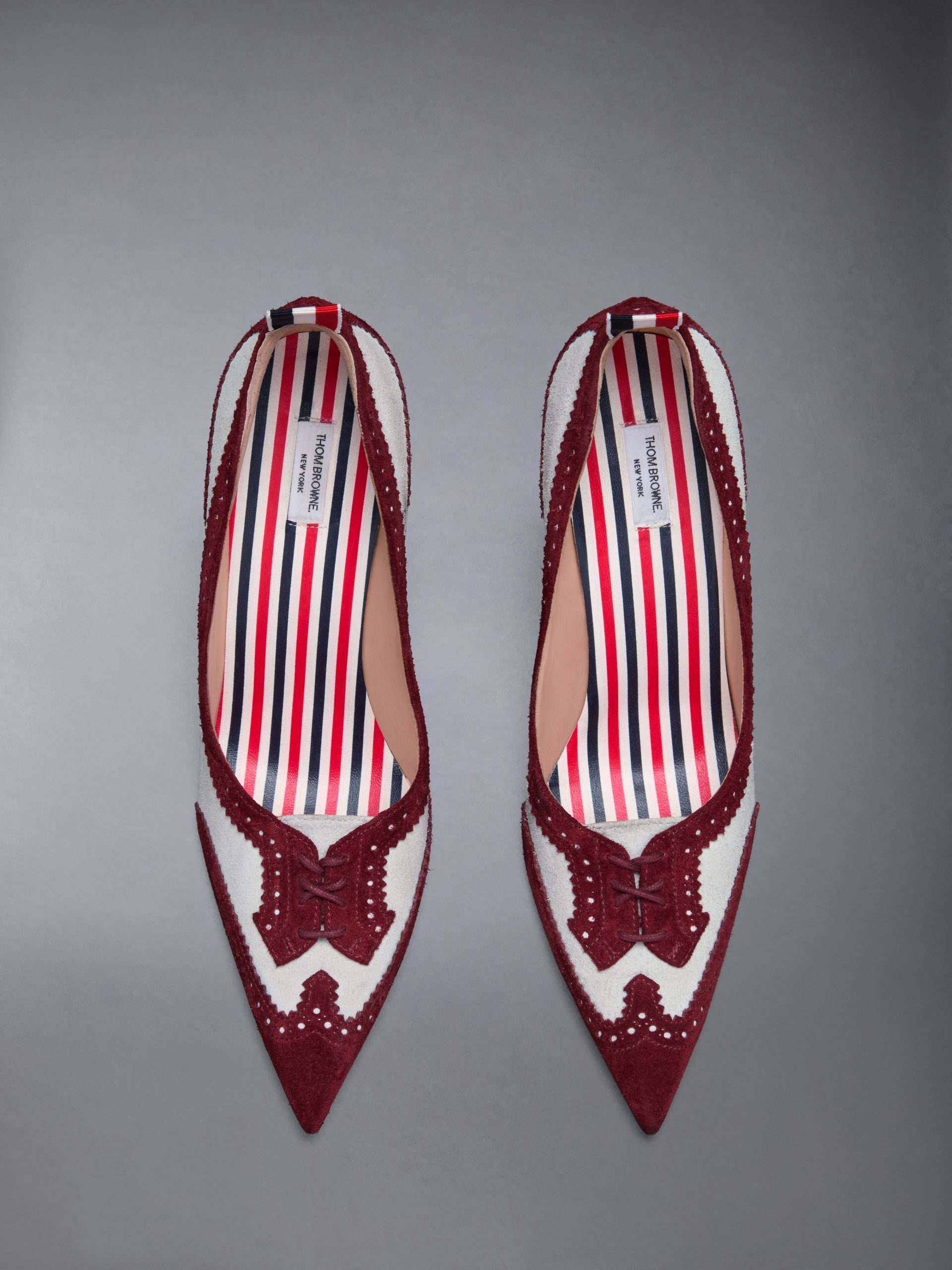 CALF SUEDE LOW THROAT WINGTIP PUMP 105MM - Image 5