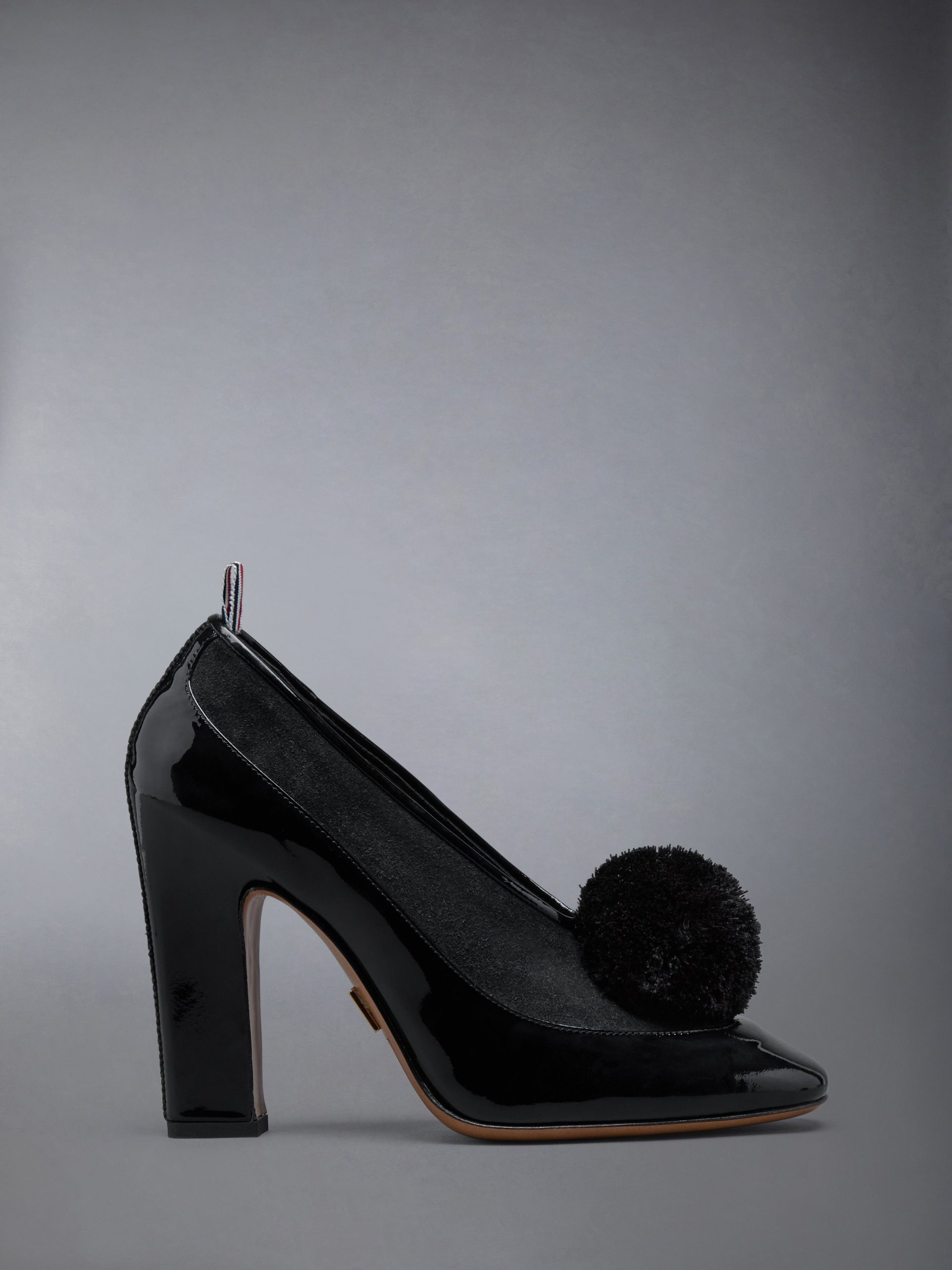 CALF SUEDE POM POM OPERA PUMP 90MM