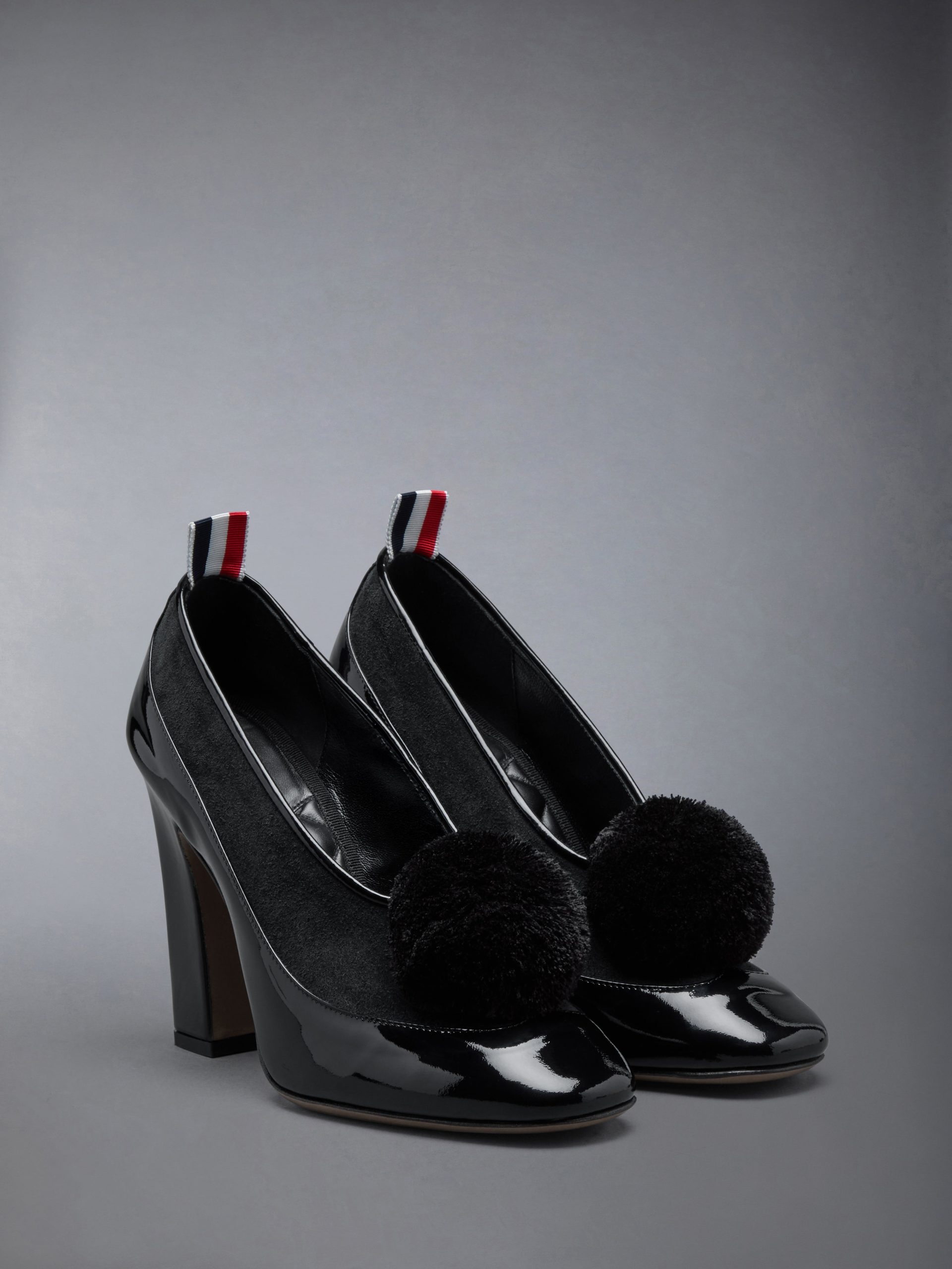 CALF SUEDE POM POM OPERA PUMP 90MM - Image 2