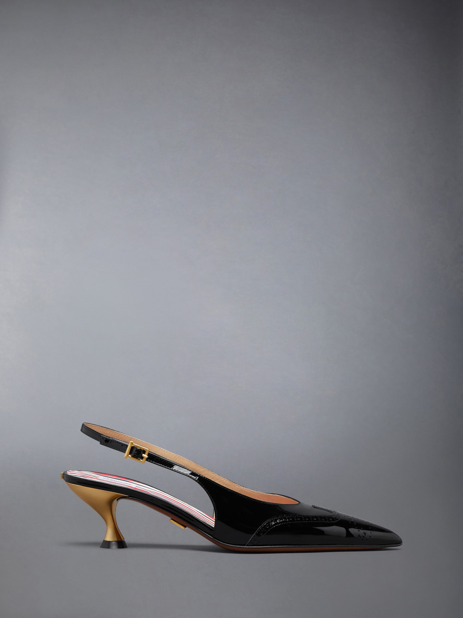 SOFT PATENT WINGTIP SLINGBACK 50MM