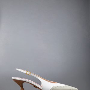 SOFT PATENT WINGTIP SLINGBACK 50MM