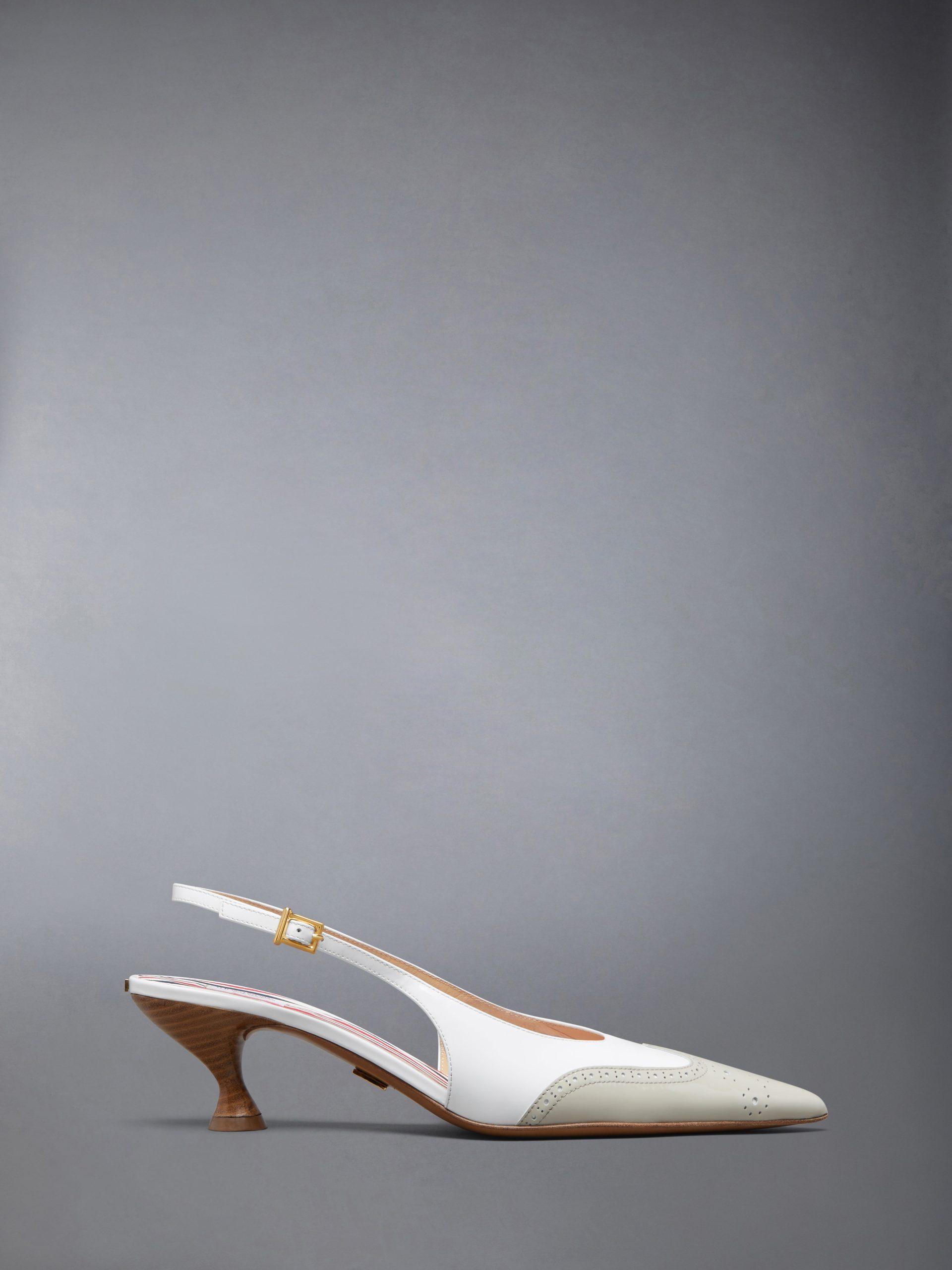 SOFT PATENT WINGTIP SLINGBACK 50MM