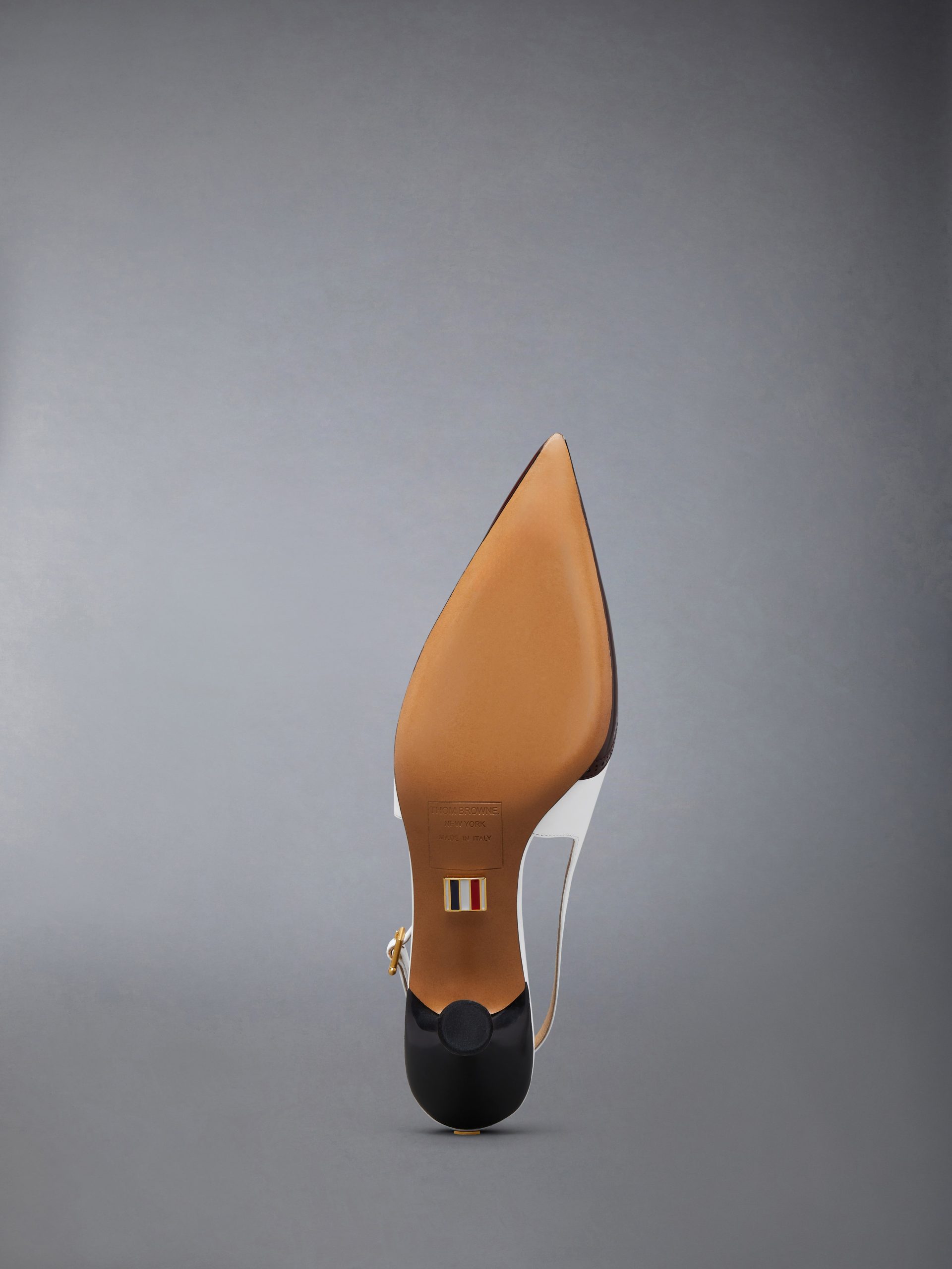 SOFT SPAZZOLATO SHINY CALF WINGTIP SLINGBACK 50MM - Image 6