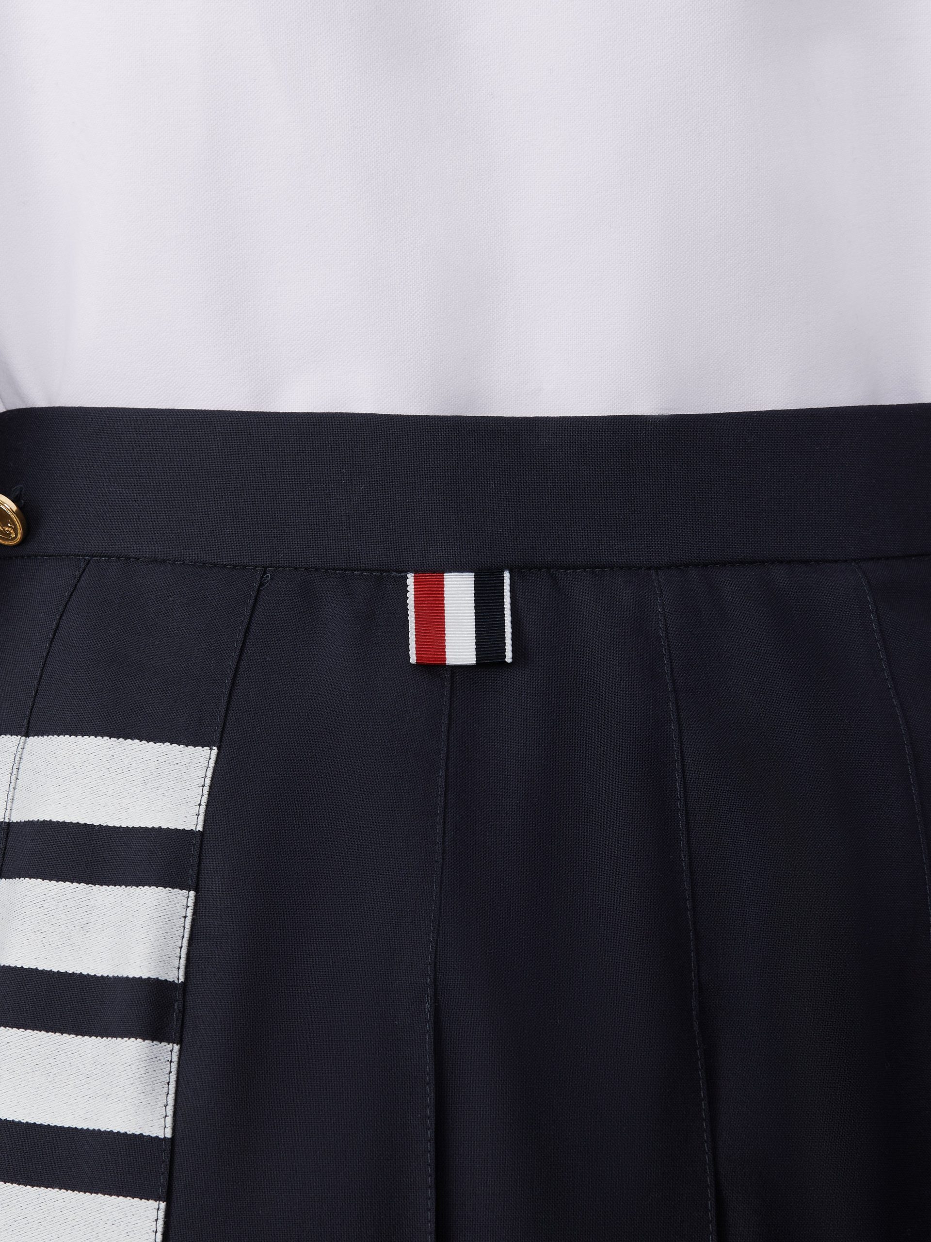 PLAIN WEAVE 4-BAR MIDI PLEATED SKIRT - Image 6