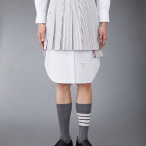 SEERSUCKER MINI PLEATED SKIRT