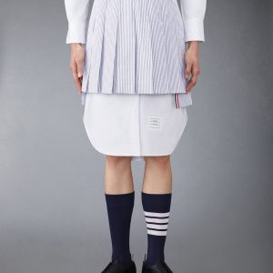 SEERSUCKER MINI PLEATED SKIRT