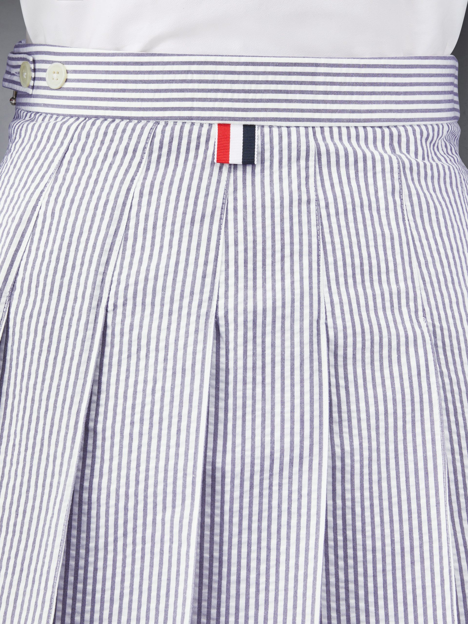 SEERSUCKER MINI PLEATED SKIRT - Image 6