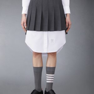 TWILL MINI PLEATED SKIRT