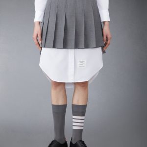 TWILL MINI PLEATED SKIRT