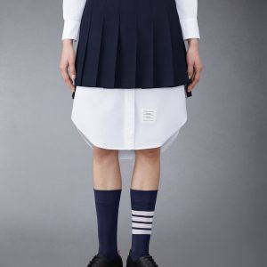 TWILL MINI PLEATED SKIRT